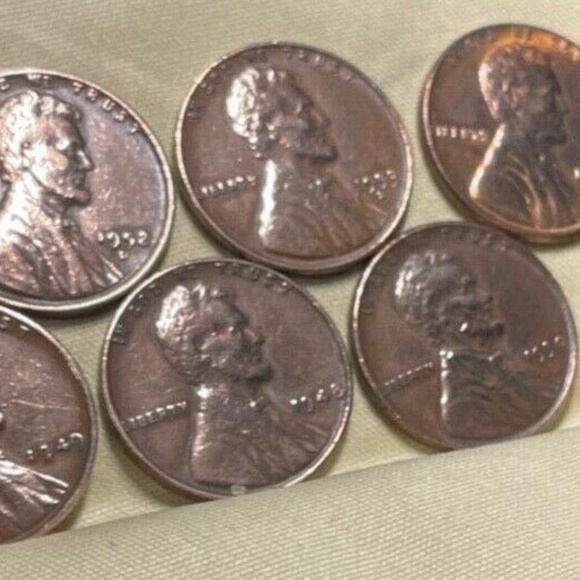 6 Lincoln Wheat Pennies -1949-1950-1951-1952-1953-1954 7-Coin Set / Circulated - Picture 6 of 8